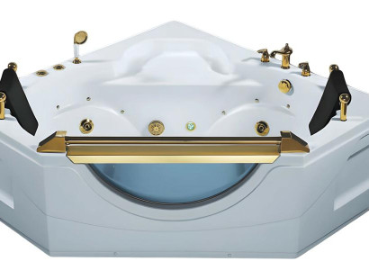 Massage Badewanne Whirlpool Spa Whirlwanne Hydromassagewanne 165x165 cm
