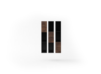 Elegantes braunes Holz Bücherregal im zeitlosen Design