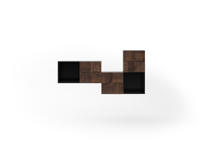 Elegantes braunes Holz Bücherregal im klassischen Design