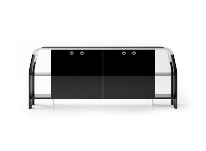 Schwarze Konsole aus Holz modern und elegant