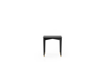 Eleganter Schwarzer Beistelltisch Designer Kaffeetische Holzmöbel