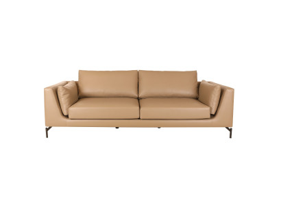 Modernes Beiges Ledersofa Designer Ledercouchen Wohnzimmer Sofas