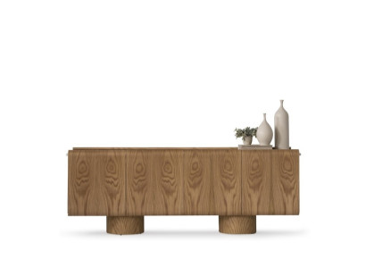 Elegantes braunes Holzsideboard im modernen Design