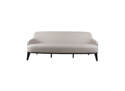 Elegante Beige Ledercouch Wohnzimmer Kunstleder Sofa Luxus Möbel