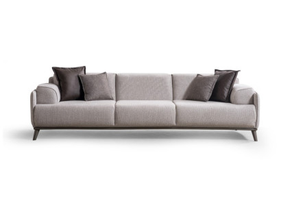 Graues Textil 3-Sitzer Sofa modern und stilvoll