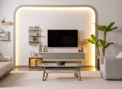 Moderner Stil für Ihr Wohnzimmer. Gemütliche Atmosphäre in jedem Detail
