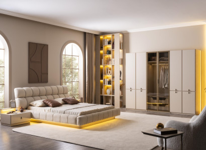 Moderner Komfort – ein schlichtes Schlafzimmer in stilvollem Design.