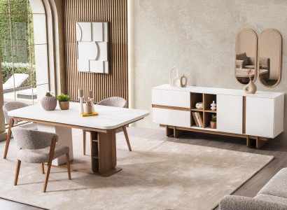 Esszimmer-Set im modernen Stil Elegante Atmosphäre am Tisch