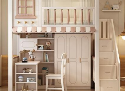 Etagenbett Bett Schreibtisch +Schrank Multifunktion Hochbett Kinderhochbett