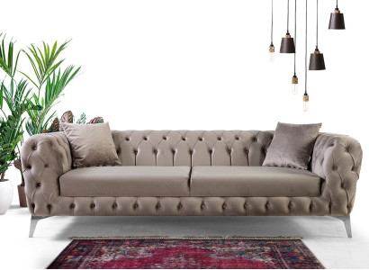 Modernes 3-Sitzer-Sofa Gemütliche Atmosphäre und Stil