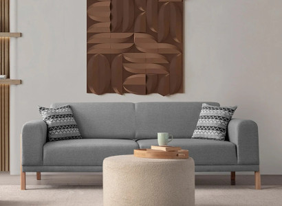 Das Sofa im modernen Design schafft Ästhetik und Gemütlichkeit im Haus.