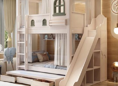 Doppelstockbett Kinderbett Jugendbett Stockbett Etagenbett Holz mit Rutsche