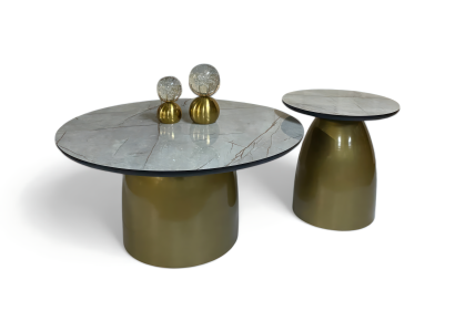 Exklusive Beistelltische mit einzigartigem Muster und Natursteineffekt