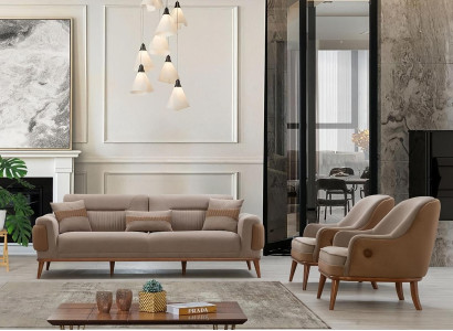 Modernes  universelles Möbelset – Sofa und Sessel