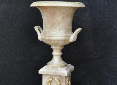 Design XXL Vase 61cm Blumen Kelch Pokal Dekoration Kübel Kalssische Deko Vasen