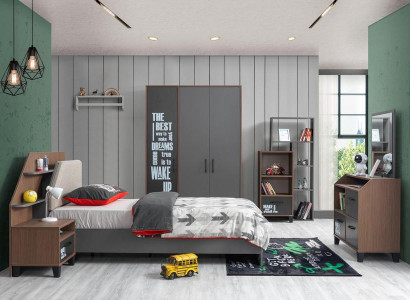 Kinderzimmer Set Kinderbett Nachttisch Kleiderschrank