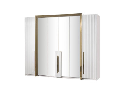 Schlafzimmer Kleiderschrank Weiß Moderne Möbel luxus Einrichtung Design
