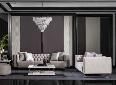 Sofagarnitur 4 3 Sitzer Set Design Sofa Polster Couchen Couch Modern