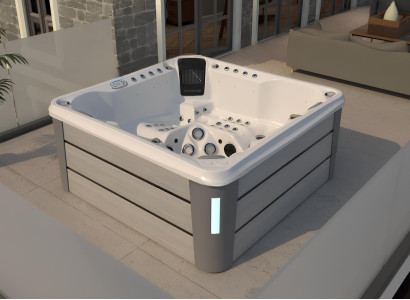 Außenwhirlpool Whirlpool Blubberbad Relaxpool Outdoor-Spa Massagebad 200x200 cm