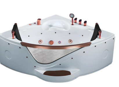 Wellnesswanne Whirlpool Hydromassagewanne Massagewanne Komfortwanne 150x150 cm