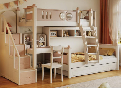 Holz Etagenbett weiß Stockbett Doppelstockbett Jugendbett Kinderbett