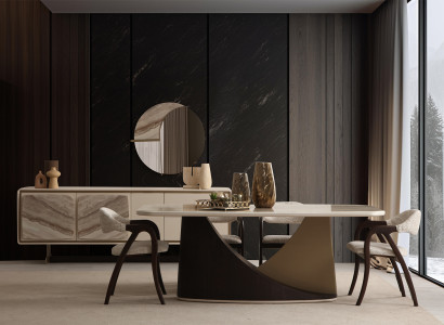 Elegante Küchengarnitur Holztisch Designer 6x Polsterstühle Konsole