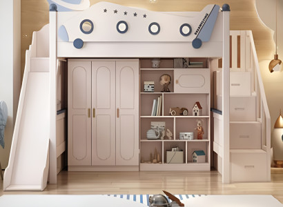 Stockbett weiß Holz Etagenbett Jugendbett Doppelstockbett Kinderbett mit Rutsche