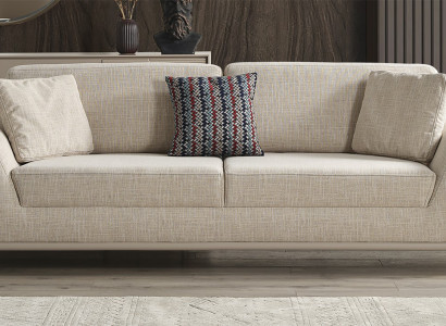 Wohnzimmer Beige 3-Sitzer Couch Luxuriöse Sitzsofas Polstermöbel