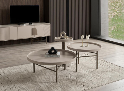 Modernes Wohnzimmer Tisch-Set Edler Couchtisch Designer Beistelltisch