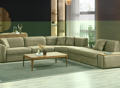 Exklusives Ecksofa Designer Polstergarnitur Moderne L-Form Couch