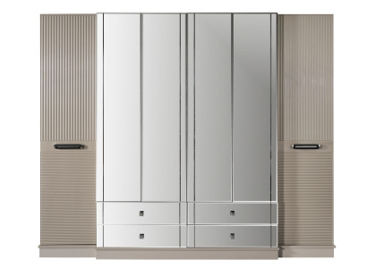 Luxuriöser Grauer Kleiderschrank Moderne Schlafzimmer Holzmöbel