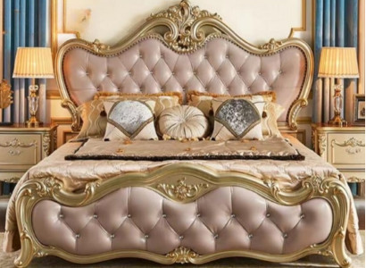 Komfortbett aus massivem Holz Bett 180x200 cm Klassisches Doppelbett