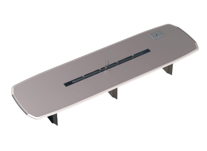 Luxus Schreibtisch Hochglanz Grau 480x140x75 cm