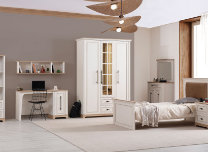 Komplette Schlafzimmer Garnitur Bett Schreibtisch Kleiderschrank