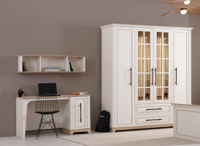 Elegantes Möbelset Designer Kleiderschrank Stilvoller Wandschrank
