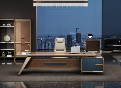 Eleganter Eckschreibtisch in Braun – praktisch und stilvoll fürs Büro