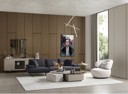 Textil Wohnzimmer Set 3-Sitzer-Sofa Sessel Beistelltisch Couchtisch Sofagarnitur