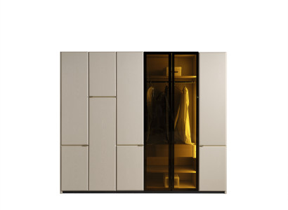 Kleiderschrank in stilvollem Design moderner Minimalismus und Gemütlichkeit