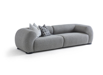 Elegante Graue Viersitzer Couch Luxuriöse Wohnzimmer Polstersofas