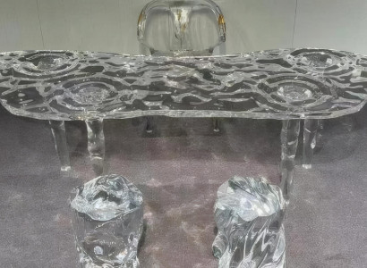 Designer Esstisch Luxuriöser Transparenter Esszimmertisch