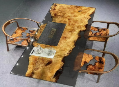 Hochwertiger Esszimmertisch Moderner Epoxidharz Tisch Luxus Möbel