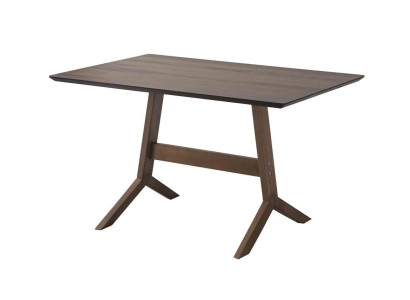 Kompakter Esstisch in rechteckiger Form auf stabilen geschwungenen Beinen