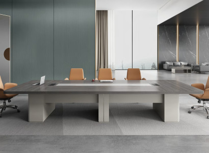 Extra großer Konferenztisch 600x180x75 cm für moderne Besprechungen.