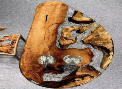 Transparenter Epoxidtisch Designer Esszimmermöbel Edle Esstische