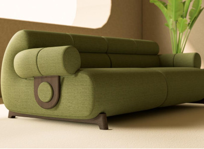 Komfortable 3-Sitzer Couch Grünes Wohnzimmer Polstersofa Sofas