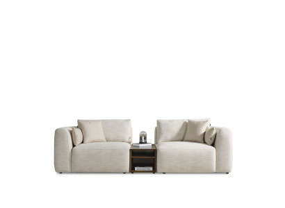 Beige 3-Sitzer Couch Edle Polstersofas Wohnzimmer Textilsofas