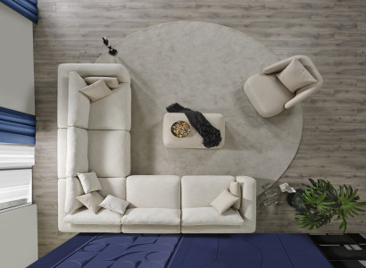 Ecksofa L-Form Couch Wohnlandschaft Polster Bettfunktion Edle Möbel