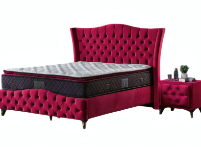 Schlafzimmer Bett 180x200 Komplettmöbel Luxuriöses 2x Nachttische Set 3tlg