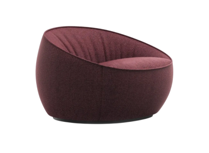 Brauner komprimierbarer sessel runder Stoffsessel kompakter Sessel