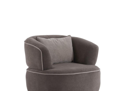 Moderner Grauer Polstersessel Designer Wohnzimmer Loungesessel